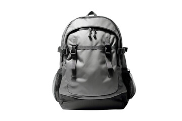 Fototapeta premium Gray backpack isolated on white background