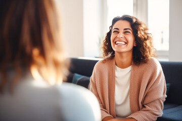 A female counselor demonstrating empathy during a breakthrough session with a client, highlighting the importance of mental health support and therapeutic communication