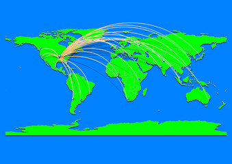 Naklejka premium Little Rock, United States of America map - Concept map for Little Rock, United States of America on World map. Suitable for export concepts.