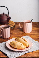 Two Cabbage Pies on Plate