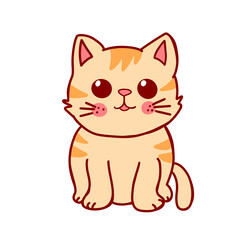 Cute cat, illustration 