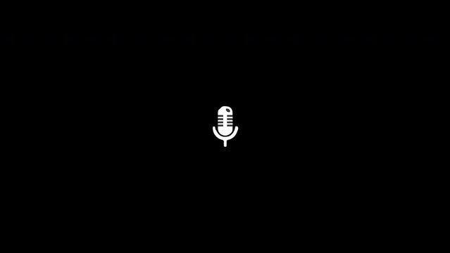 Animation graphic of Speaker Logo isolated on alpha channel transparent background. perfect for podcast, audiobook and video content. looping Animation Speaker Logo