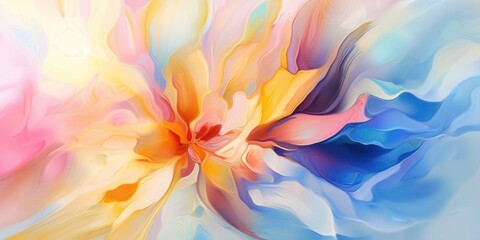 Fototapeta na wymiar Beautiful abstract colorful impressionistic floral design background. beautiful Generative AI AIG32