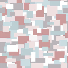 Abstract pastel rectangle vector seamless pattern