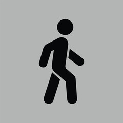Pedestrian icon, walk vector icon