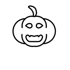 Helloween Pumpkin Outline