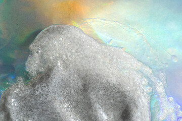 Fototapeta premium A smear of scrub on a color background. The concept of beauty.