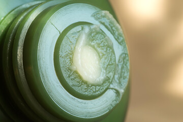 A tube of squeezed cream