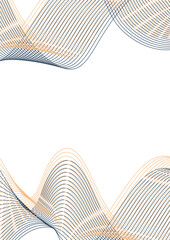 An intriguing abstract composition captures the essence of movement with its graphical waves. Fluid lines flow and interweave, creating a dance of form and color.