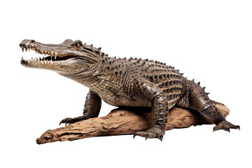 Fototapeta premium crocodile isolated in white