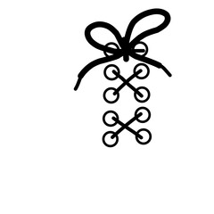 Vector Black Shoelace Icon