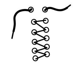 Vector Black Shoelace Icon