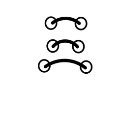 Vector Black Shoelace Icon