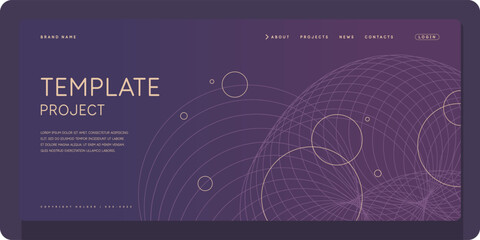 Template for the design and placement of text. Modern stylish graphics with geometric shapes. A page for the Internet.