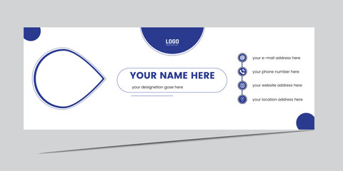 modern digital email signature electronic mail design mail social address blue boss branding business call chat concept 
 contact corporate free vector new idea lay out of corporate 