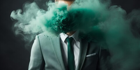 Struggling through Fear on a Misty Chalk-Style Journey to Succeed, Embodies Determination, Courage, and Overcoming Challenges on the Path to Achievement