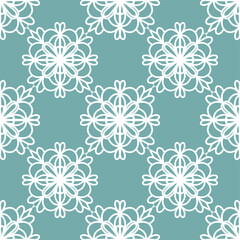 Floral seamless pattern with flowers. Copy square to the side and you'll get seamlessly tiling pattern which gives the resulting image ability to be repeated or tiled without visible seams.