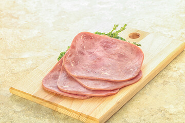 Sliced Beef Ham over board