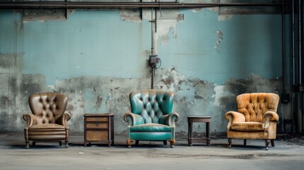 Furniture in vacant space.