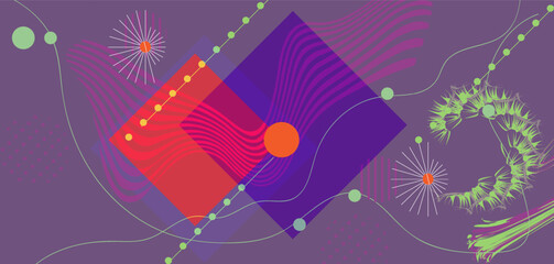 Abstract background with geometric shapes. Vector illustration for your design.
