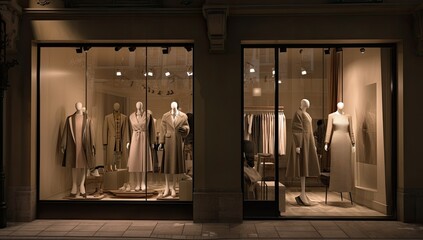 A modern and luxurious boutique retail store offering fashionable designer clothing and a wide variety of premium brands.