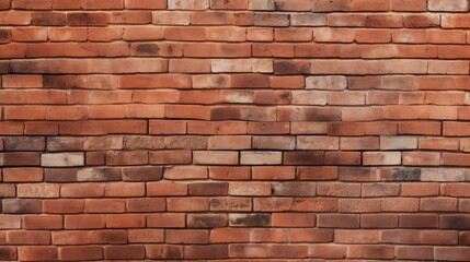 Panoramic vintage red brick pattern.