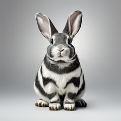 Fototapeta premium Bunny rabbit with zebra stripes