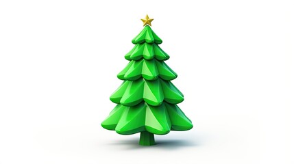 Fototapeta premium 3d rendered christmas tree isolated on white background