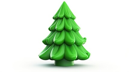 Obraz premium 3d rendered christmas tree isolated on white background
