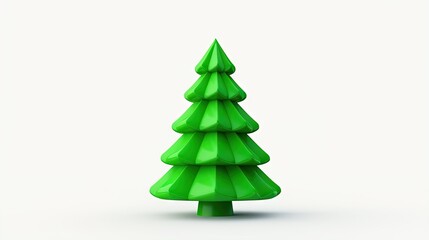 Obraz premium 3d rendered christmas tree isolated on white background
