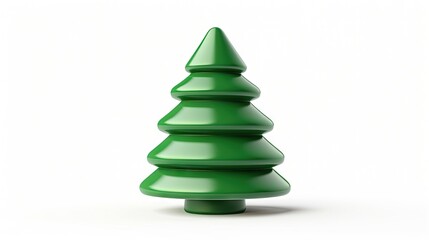 Fototapeta premium 3d rendered christmas tree isolated on white background