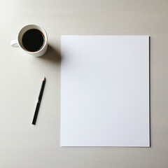 blank paper and pen