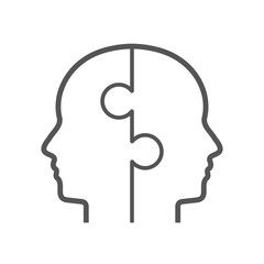 Creative collaboration linear icon vector image. Editable Stroke. EPS