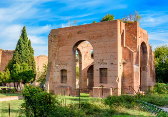 Baths of Caracalla (Terme di Caracalla) ruins in Rome, Italy