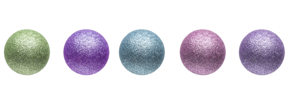 Multi-colored sparkling New Year's toys Christmas ball. Isolate on white. Available
