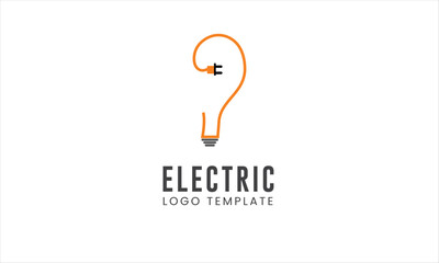 Lightning bolt energy logo design vector illustration. electrical logo design. Suitable for business and industrial logos, isolated on a white background