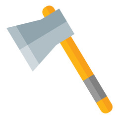axe icon in flat style isolated on transparent background. Construction tools, vector illustration for graphic design projects