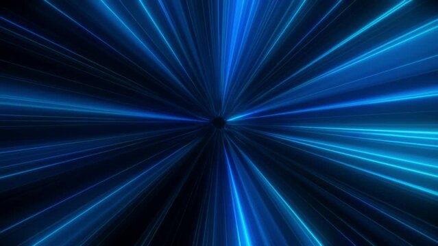 Blue Light Speed Space Tunnel Wormhole - Loop Sci-Fi Abstract Background V2