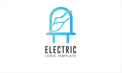 Electric Logo. Plug Icon Combination isolated on White Background. Usable for Business, Electricity, Industrial, and Technology Logos. Flat Vector Logo Design Template Element