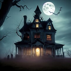  a scary halloween house