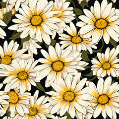 Delicate Daisy Blossom Floral Background