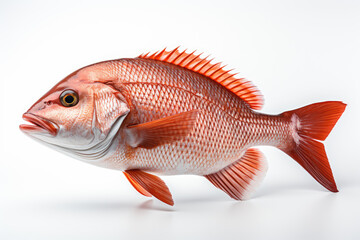 Northern Red Snapper fish Lutjanus campechanusfish isolated on a white background