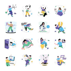 Latest Collection of AI Flat Illustrations 

