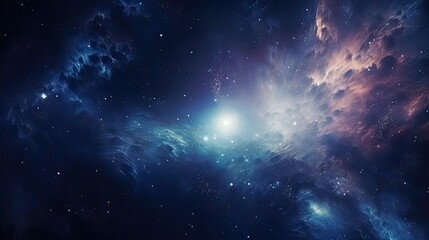 Fototapeta na wymiar Abstract Outer Space Endless Nebula Galaxy Background