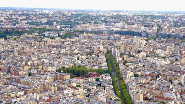 City of Paris France from above - aerial view - stock photography