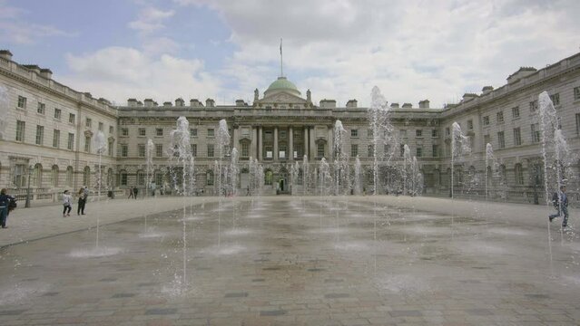 Slow Motion Water Fountains At Somerset House