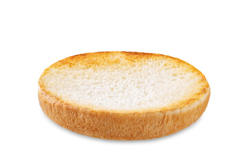 Bun for burger making on a white isolated background