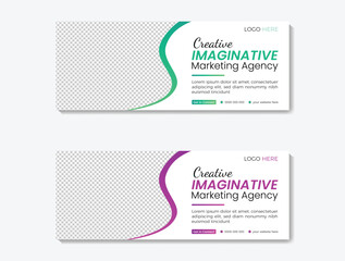 Vector simple creative modern business facebook cover design template