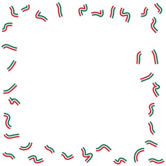 Confetti and Frame with  Mexico Style