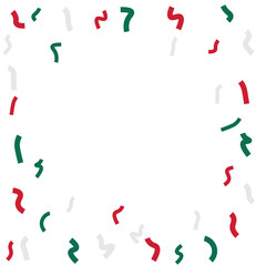 Confetti and Frame with  Mexico Style